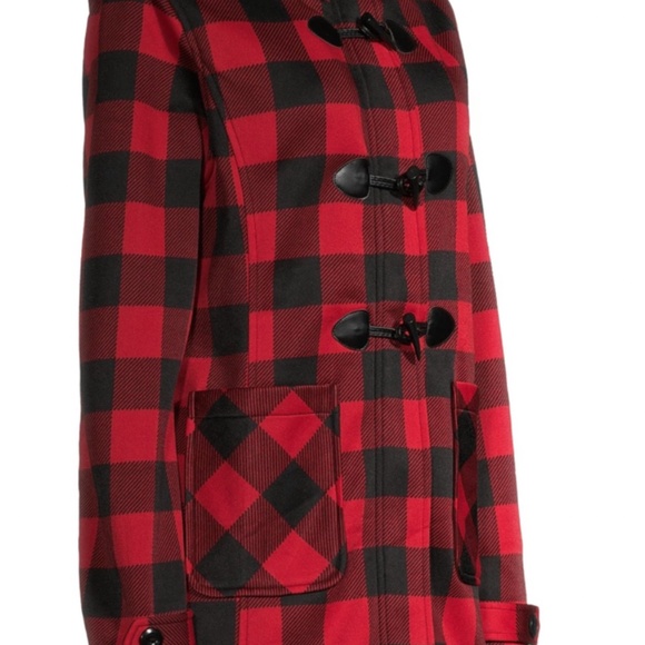 Candy Apple & Black Buffalo Check Fleece-Lined Jacket Big Chill - Picture 4 of 6